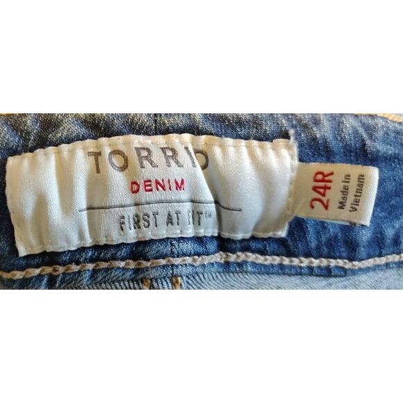 Torrid Skinny Boot Denim Jeans Size 24R Waist 24' Rise 12' Inseam 32.5' - Picture 5 of 6